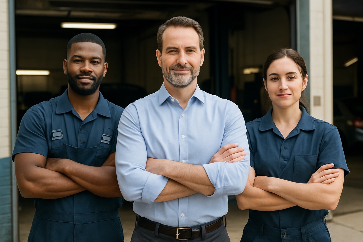 Ironclad Auto Repair shop owner and technicians