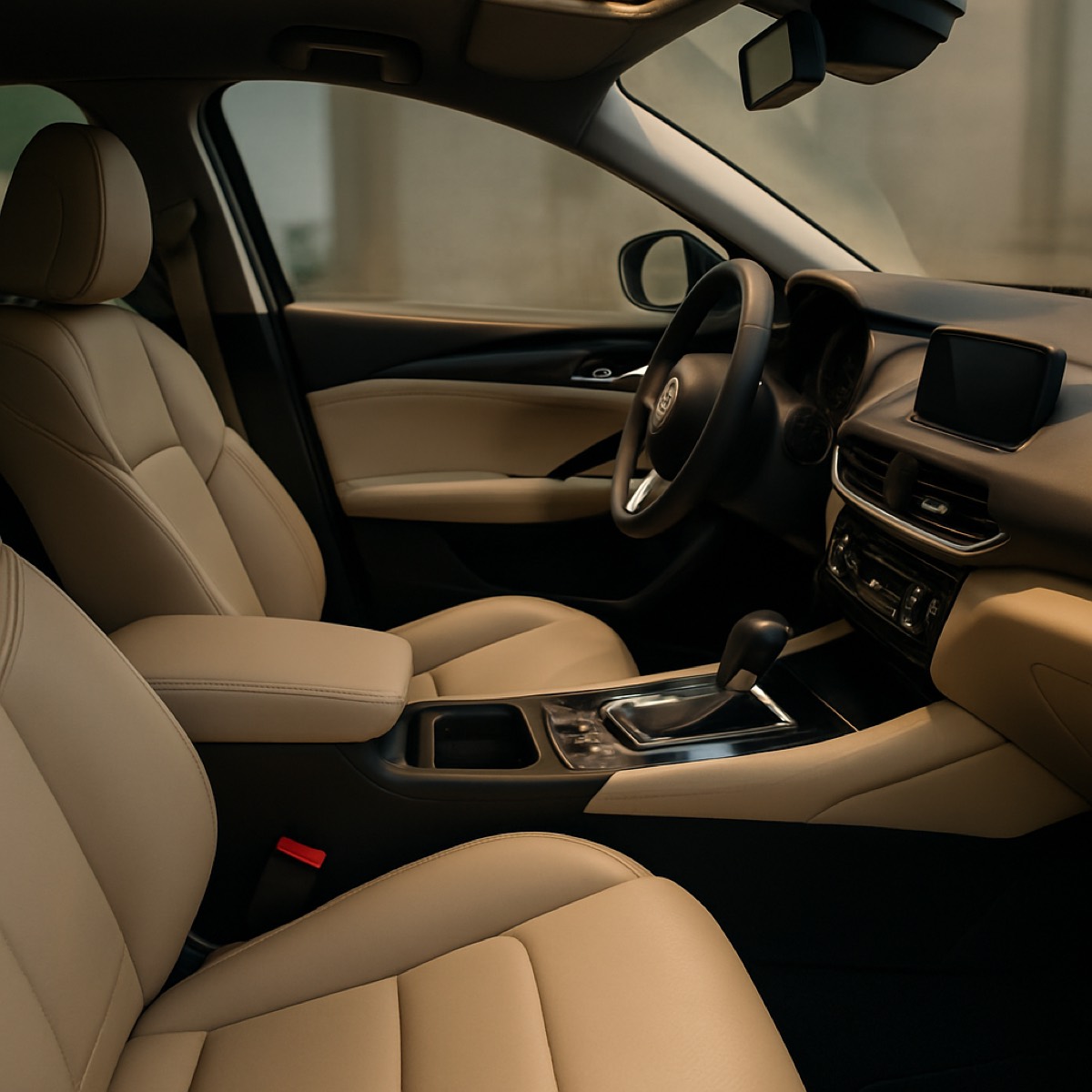 Freshly detailed car interior