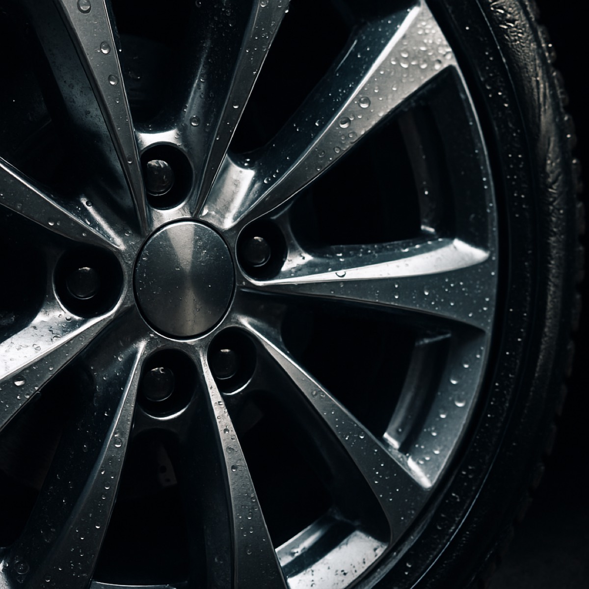Clean, glossy detailed wheel