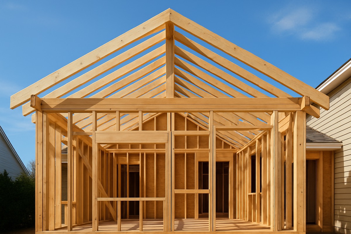 Home addition under construction