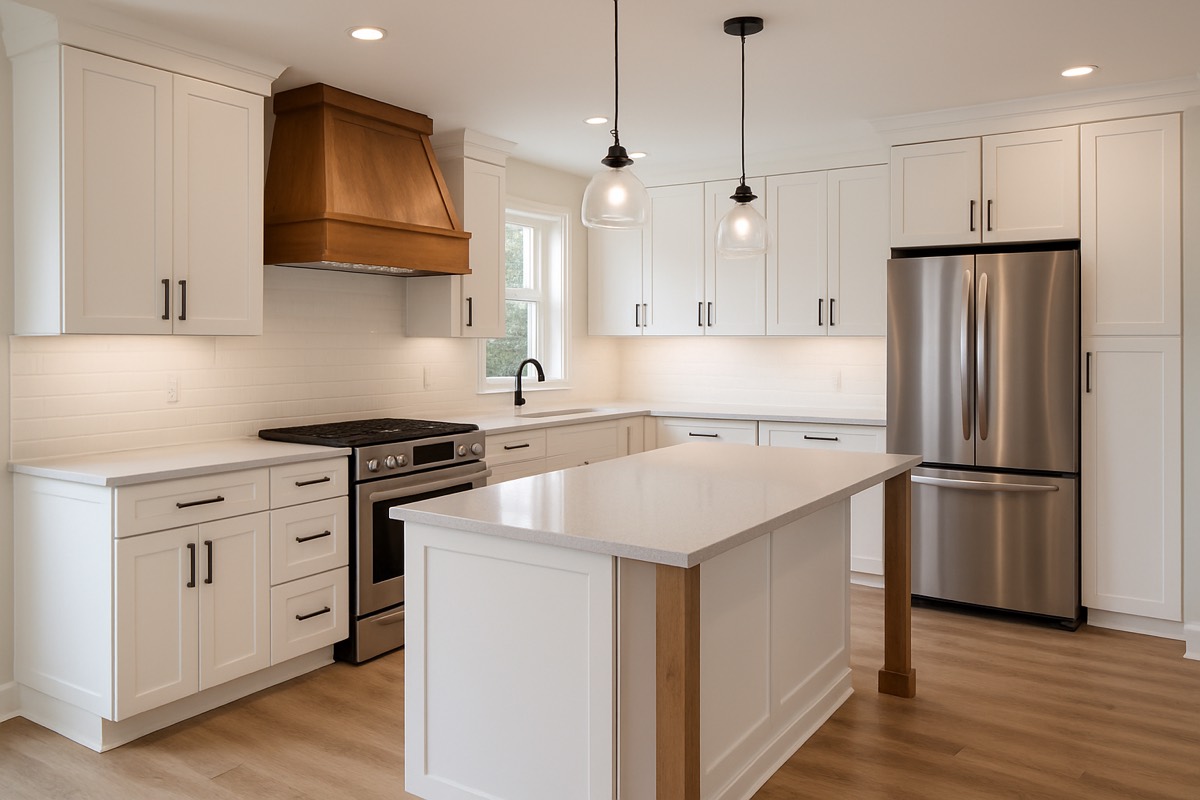 Freshly finished modern kitchen remodel