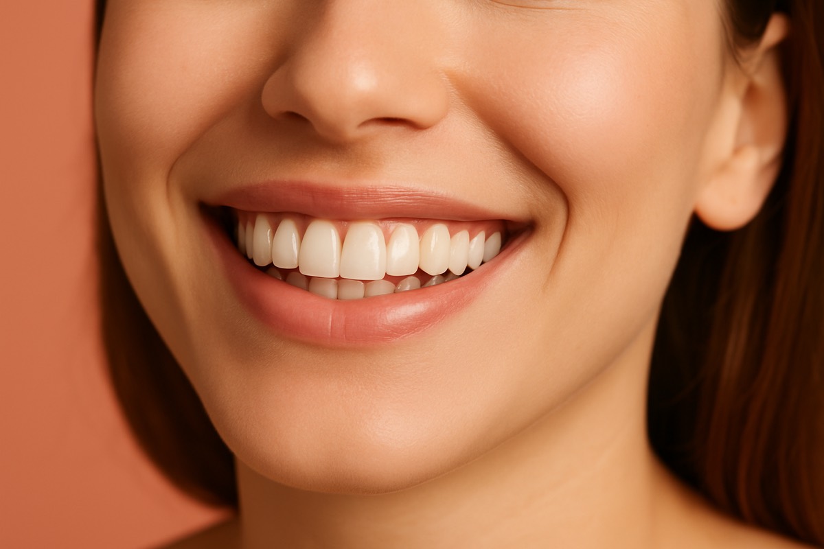 Bright, healthy smile after cosmetic dentistry