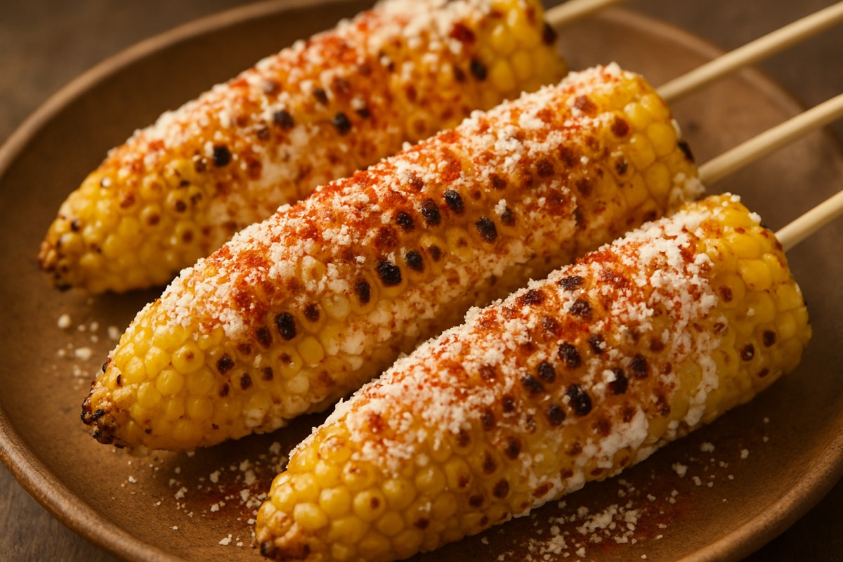 Grilled elote street corn