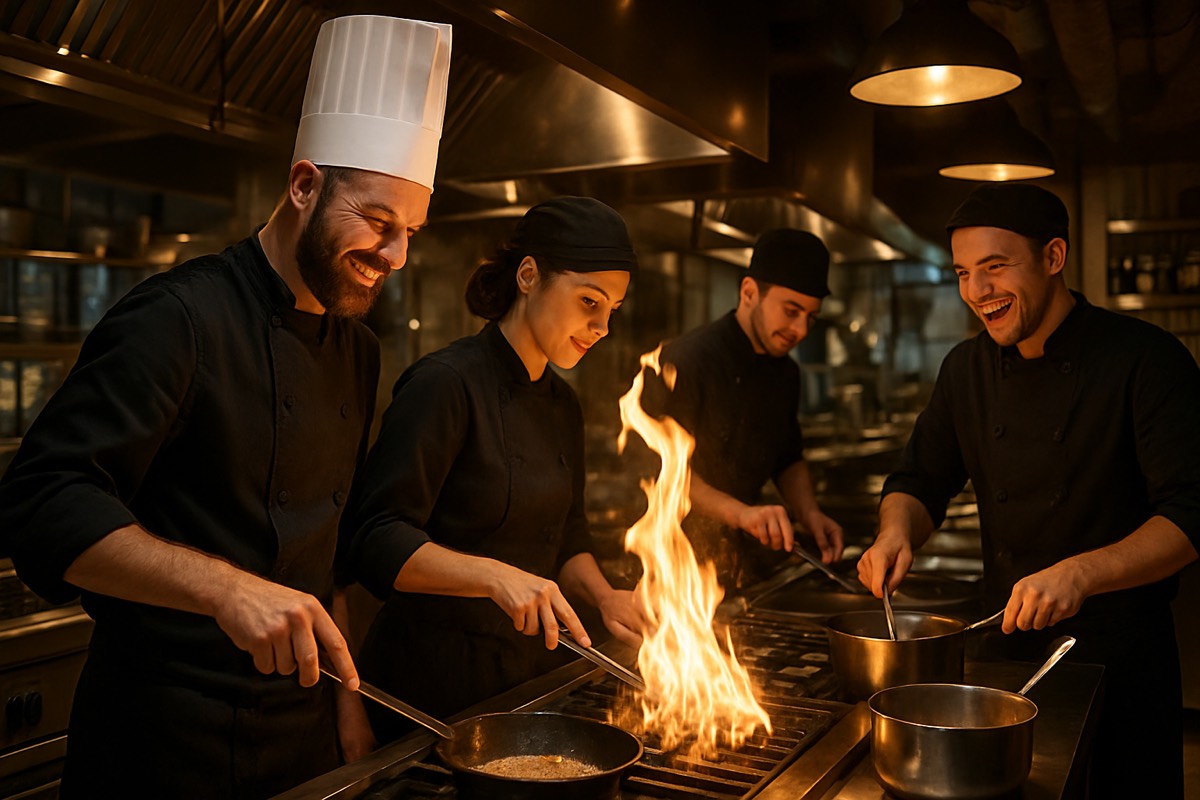 Casa Marigold kitchen team at work