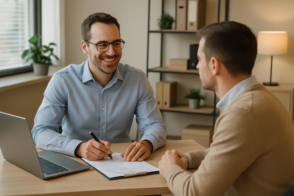 Tax advisor meeting with a client